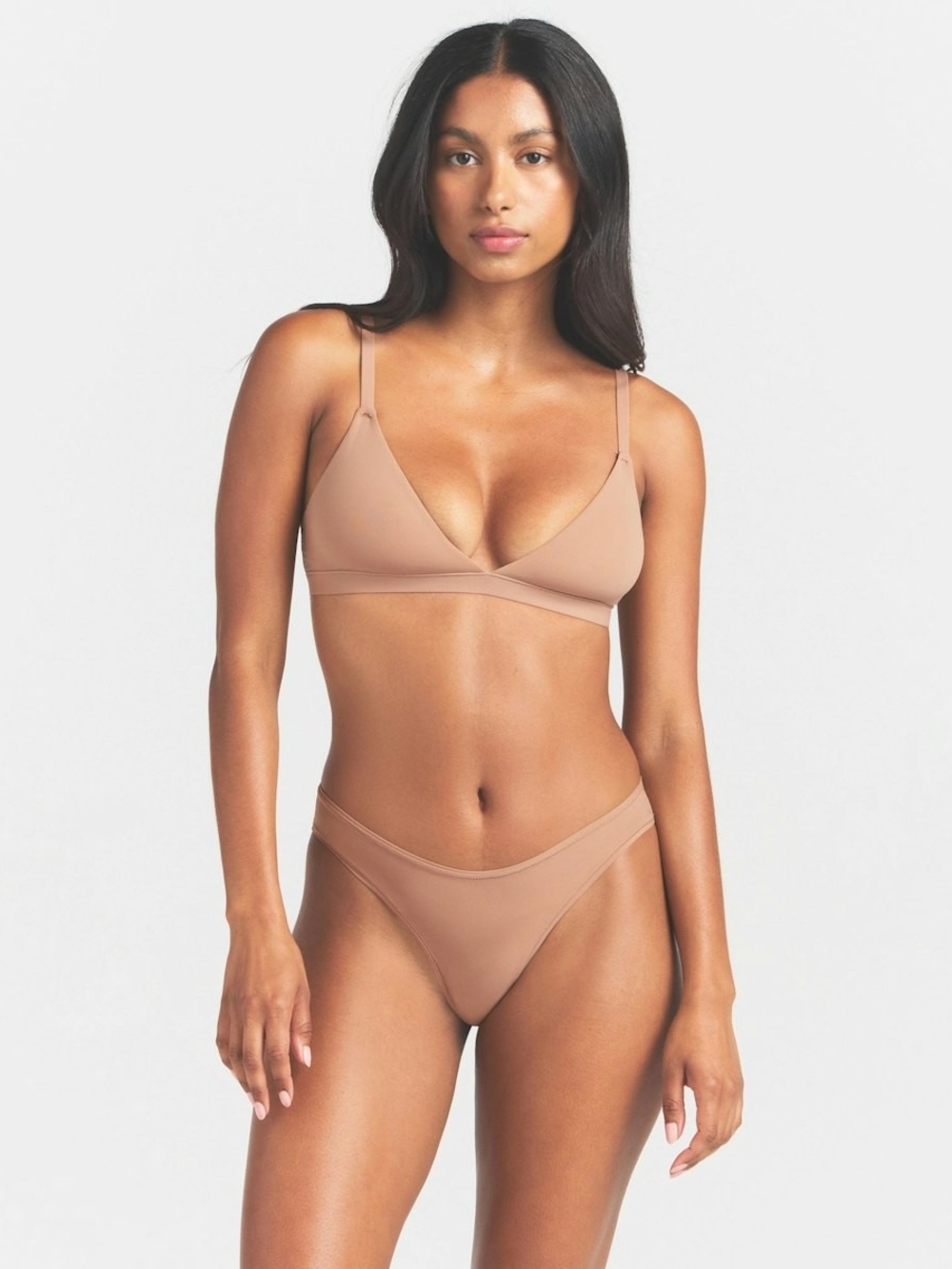 NEW SKIMS Fits Everybody Triangle Bralette In Ochre Size XXS